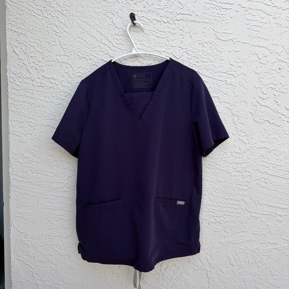 Dark Purple Figs Scrubs set—top is size Large /// bottom is M (straight leg)